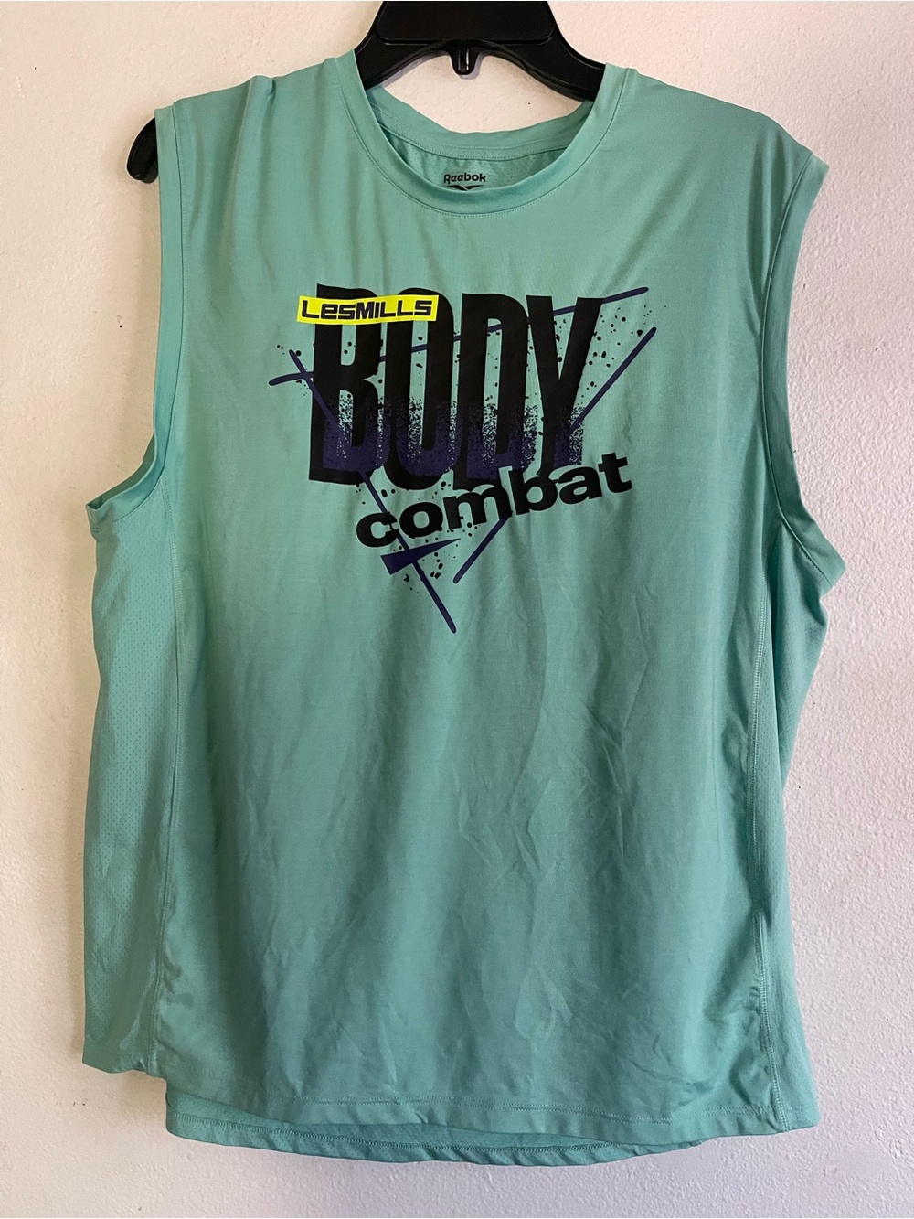 Reebok Mint Green Activechill Performance Tank Top - Black Logo